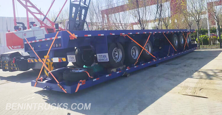 60 Ton 3 Axle Flat Bed Trailer for Sale in Cotonou Benin