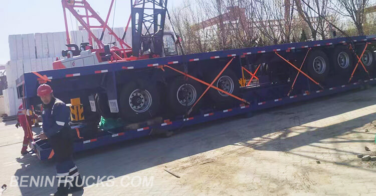 60 Ton 3 Axle Flat Bed Trailer for Sale in Cotonou Benin