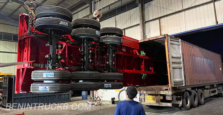 40ft Flatbed Container Trailer for Sale in Benin