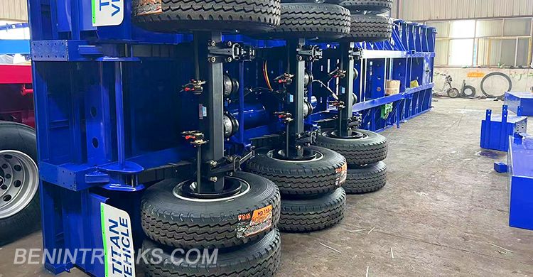 3 Axle 40ft Flatbed Semi Trailer for Sale in Cotonou Port Benin