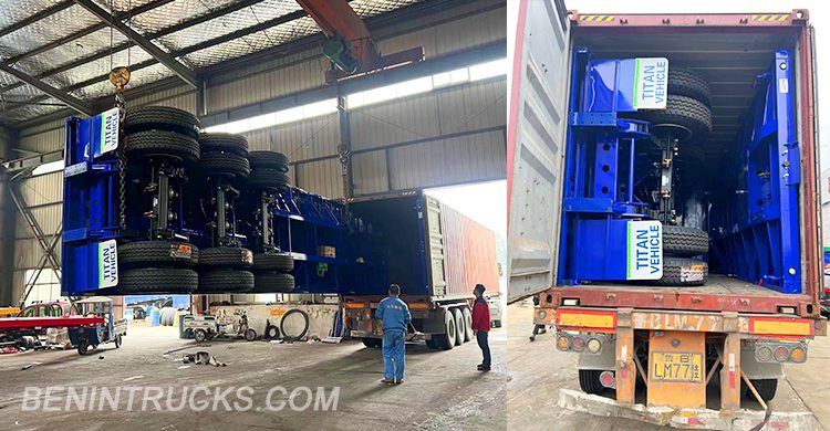 3 Axle 40ft Flatbed Semi Trailer for Sale in Cotonou Port Benin