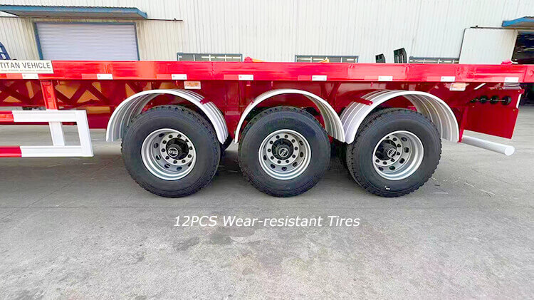 3 Axle 40ft Flatbed Truck Trailer for Sale Price in Benin