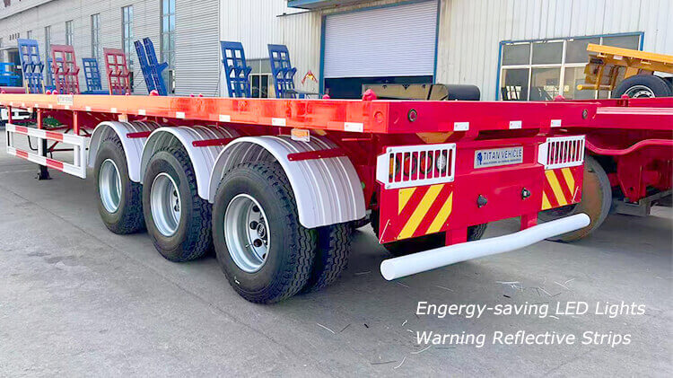 3 Axle 40ft Flatbed Truck Trailer for Sale Price in Benin