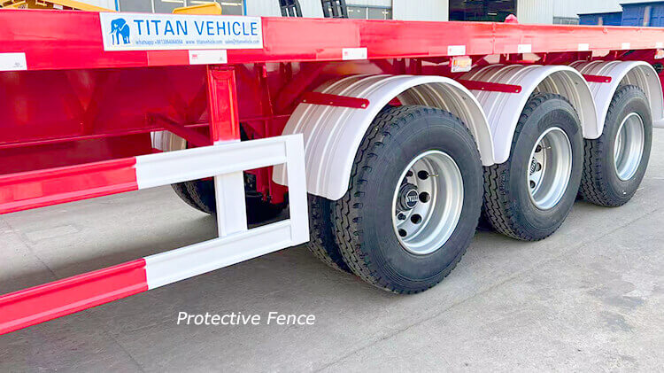 3 Axle 40ft Flatbed Truck Trailer for Sale Price in Benin