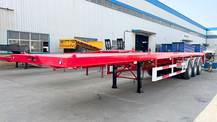 3 Axle 40ft Flatbed Truck Trailer for Sale Price in Benin