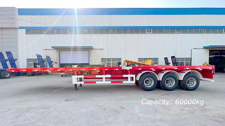 3 Axle 40ft Flatbed Truck Trailer for Sale Price in Benin