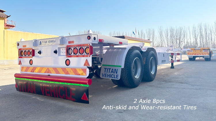 2 Axle 20ft 40ft Container Chassis Trailer for Sale in Benin