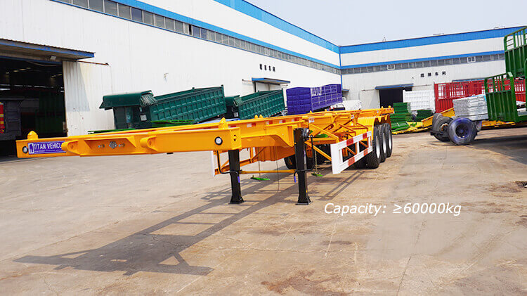 3 Axle 40ft 60ton Skeleton Trailer for Sale Price in Benin
