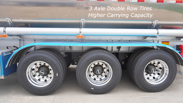 3 Axle 45000 Liters Aluminum Petrol Tanker Trailer for Sale in Benin