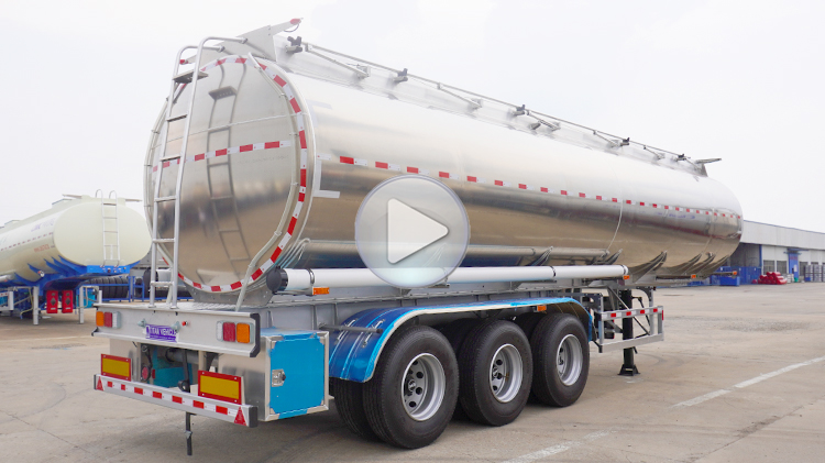 3 Axle 45000 Liters Aluminum Petrol Tanker Trailer for Sale in Benin