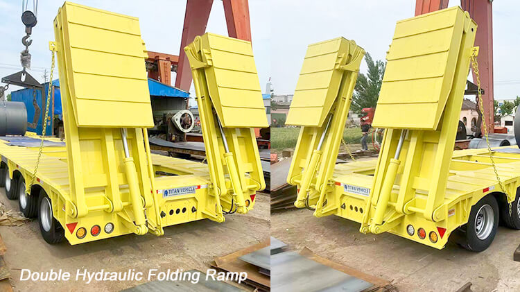 Heavy Equipment Transport 4 Line 8 Axle Low Bed Trailer for Sale in Benin