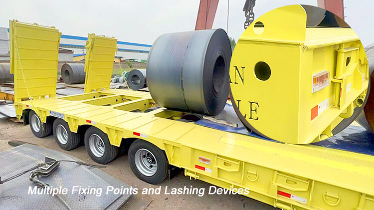 Heavy Equipment Transport 4 Line 8 Axle Low Bed Trailer for Sale in Benin