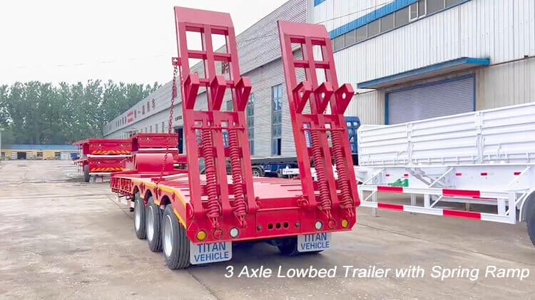 Heavy Machine Carrier 3 Axle Low Bed Truck for Sale in Benin