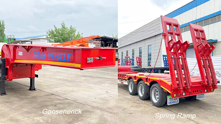 Heavy Machine Carrier 3 Axle Low Bed Truck for Sale in Benin