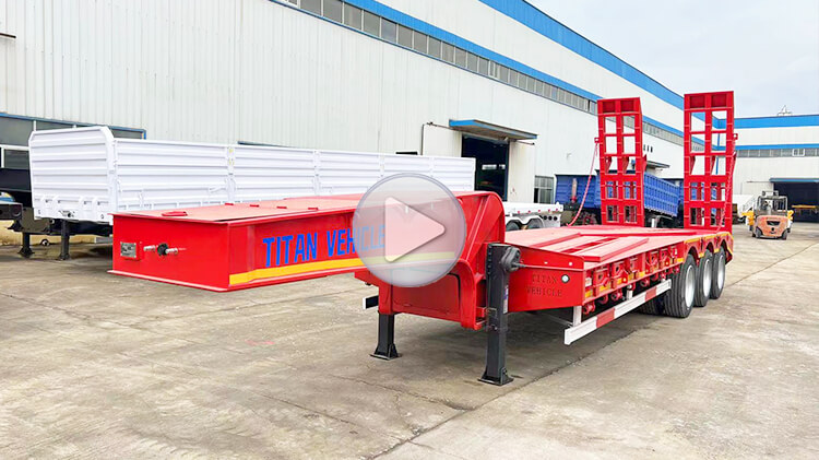 Heavy Machine Carrier 3 Axle Low Bed Truck for Sale in Benin