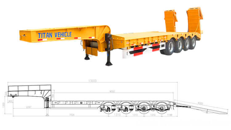 Low Bed Semi Trailer for Sale in Benin