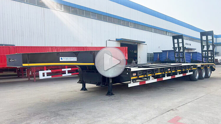 3 Axle 60ton Low Bed Trailer for Sale in Benin