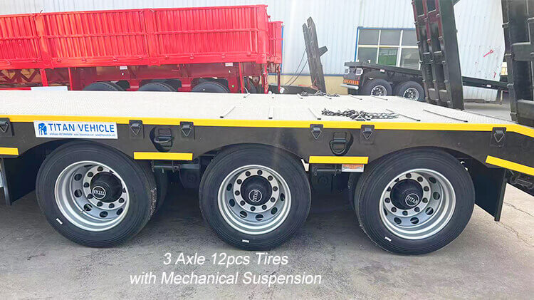 3 Axle 60ton Low Bed Trailer for Sale in Benin