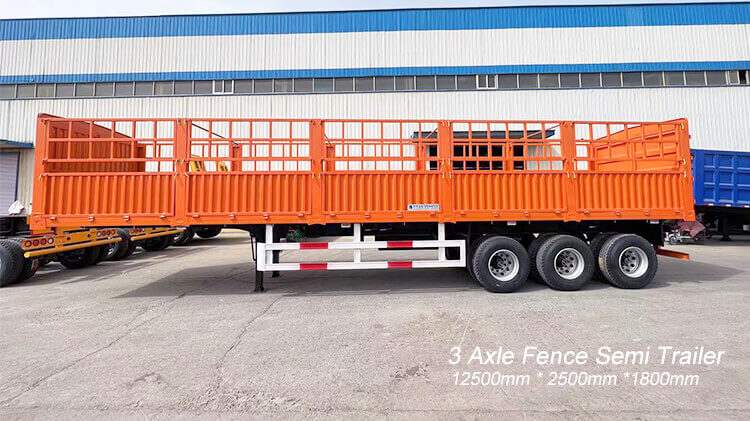 3 Axle Fence Cargo Semi Trailer for Sale Price in Benin