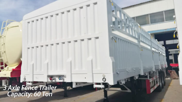 3 Axle 60ton Cargo Fence Semi Trailer for Sale in Benin