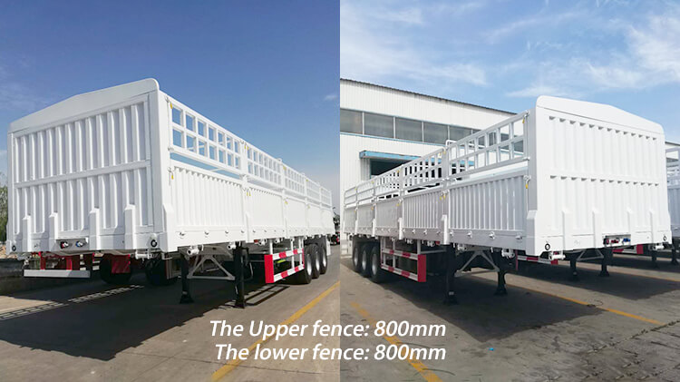 3 axle 60ton cargo fence semi trailer for sale in Benin
