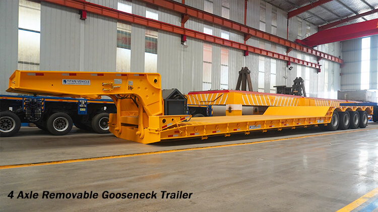 4 Axle 100ton Lowboy Trailer | Removable Gooseneck Trailer for Sale in Benin