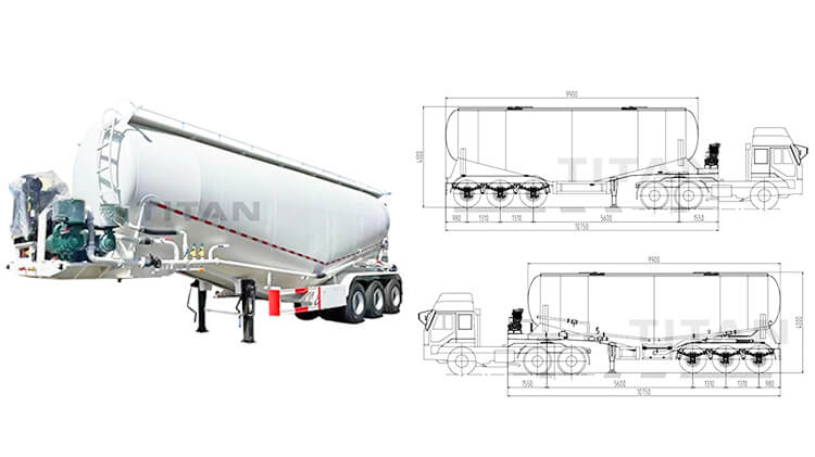 45 Cbm Cement Bulker Trailer | Silo Trailer for Sale in Benin