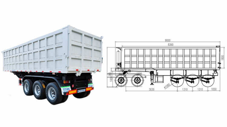 60 Ton Dump Semi Trailer for Sale Prices in Benin