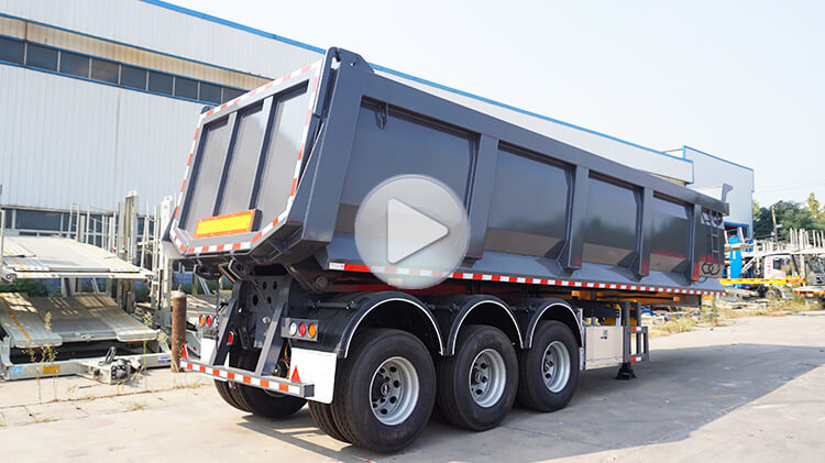 3 Axle 35 Cubic U Type Tipper Semi Trailer for Sale in Benin