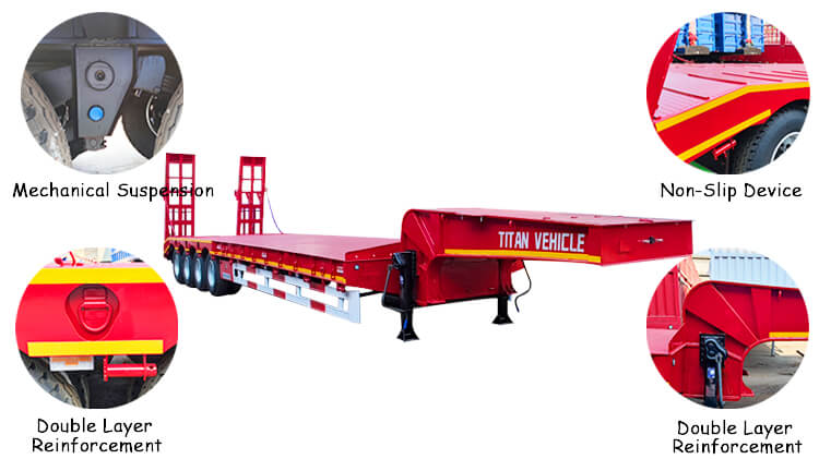 4 Axle Low Bed Trailer Truck for Sale Price in Benin