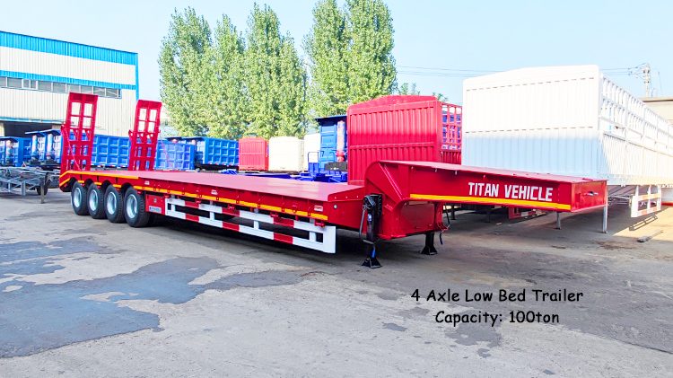 4 Axle Low Bed Trailer Truck for Sale Price in Benin