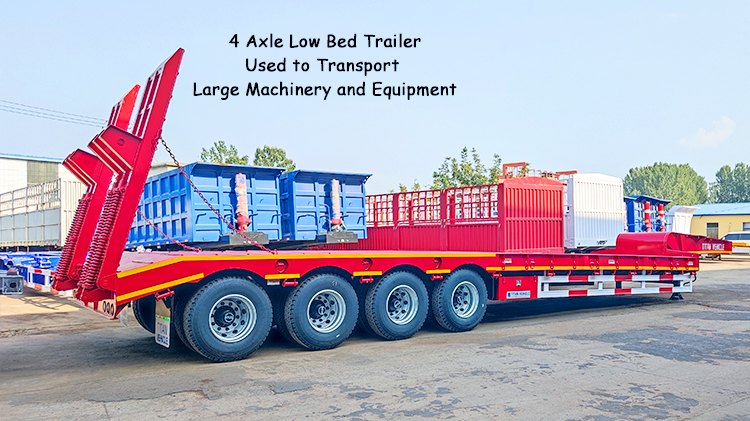 4 Axle Low Bed Trailer Truck for Sale Price in Benin
