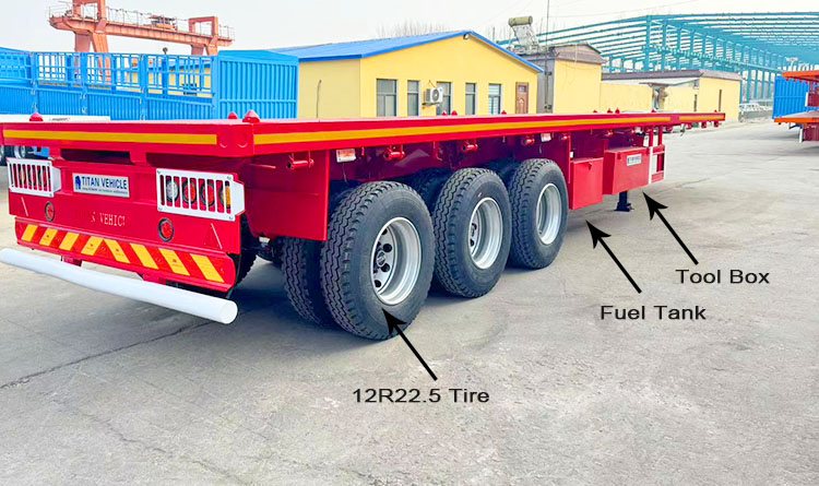 40ft 3 Axle Flat Bed Trailer for Sale in Cotonou Benin