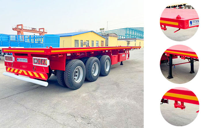 40ft 3 Axle Flat Bed Trailer for Sale in Cotonou Benin