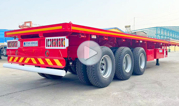 40ft 3 Axle Flat Bed Trailer for Sale in Cotonou Benin