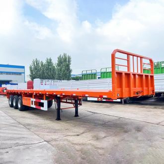 New 3 Axle Types of Flatbed Trailer with Headboard