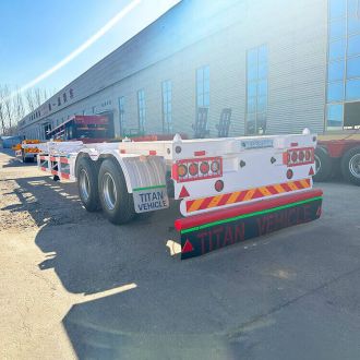 2 Axle 20ft 40ft Container Chassis Trailer with Goosenenck