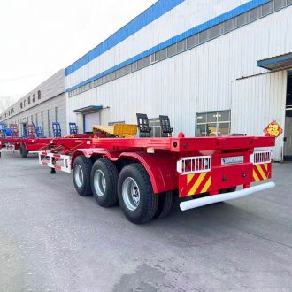 3 Axle 20ft 40ft Skeletal Trailer