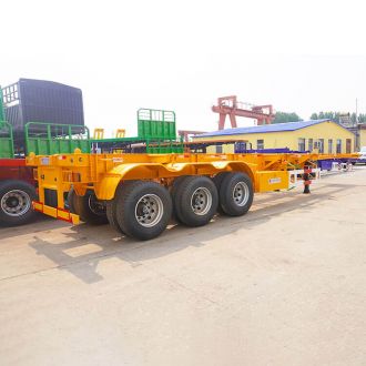 3 Axle 40ft 60ton Skeleton Trailer with Air Suspension