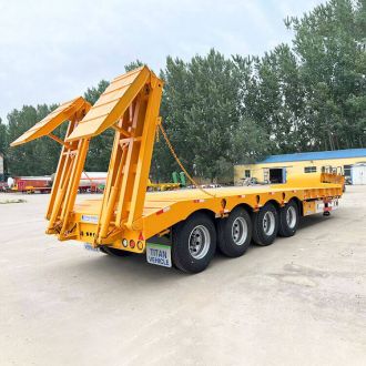 4 Axle 100ton Low Bed Semi Trailer