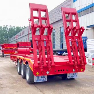 Heavy Machine Carrier 3 Axle Low Bed Truck