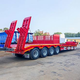 4 Axle Low Bed Trailer Truck